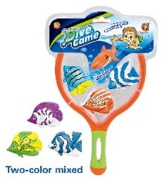 48 Pieces Dive Game With Fish Net On Card - Water Sports