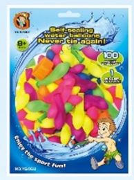 72 Pieces 100 Piece Water Balloons In Color Bag - Water Sports