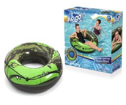 6 Pieces Inflatable River Gator Swim Ring - Water Guns