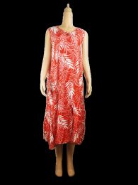 96 Pieces Womens Long Tropical Pattern Dress - Womens Sundresses & Fashion