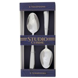 12 pieces Teaspoons 6pc Set Blair Litho Boxed Studio Cusine - Kitchen Cutlery