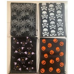 36 pieces Drawstring Halloween Bag Jumbo Backpack Style 16x23in 4ast Folded W/headercard - Halloween