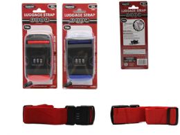 144 Pieces Luggage Strap Combination In Blue And Pink - Travel & Luggage Items