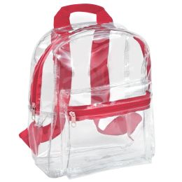 24 Pieces Mini 12 Inch Clear Backpack - Draw String & Sling Packs