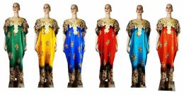 72 Pieces Women's Gold Patterned Bold Color Summer Dress - Womens Sundresses & Fashion
