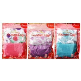 36 Pieces 2 Pack Printed Shower Caps - Shower Caps