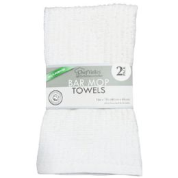 72 Wholesale 2pk Bar Mop 16in X 19in - White