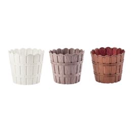 24 pieces 7000ml Plastic Bamboo Style Flowerpot - Garden Planters and Pots