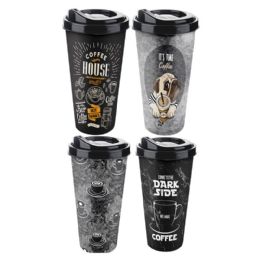 24 pieces 22oz/650ml Plastic Coffee Cup W/lid - Disposable Cups