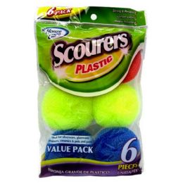 48 of 6pcs Plastic Scourer In Opp Bag