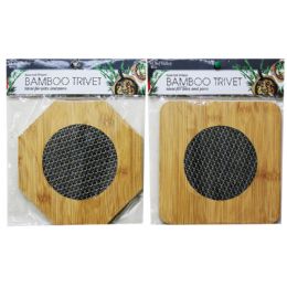 48 pieces Bamboo Trivet Square Shape - Coasters & Trivets