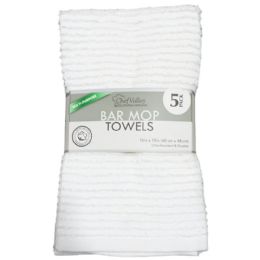 24 Wholesale 5pk 16in X 19in Bar Mop Set: White