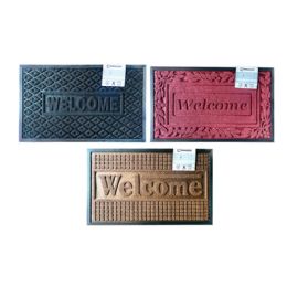 12 Pieces 18x30in Emboss Pp Rubber Mat(welcome) - Home Accessories