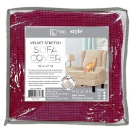 6 pieces 32x47in Waffle Velvet Reg Chair Cover - Home Accessories