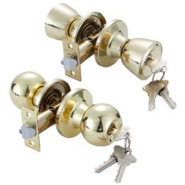 12 pieces Gold Twist Latch Door Lock W/key Asst - Padlocks and Combination Locks
