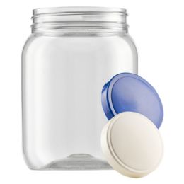 24 Pieces 1000ml Transparent Plastic Jar #2166 - Disposable Plates & Bowls