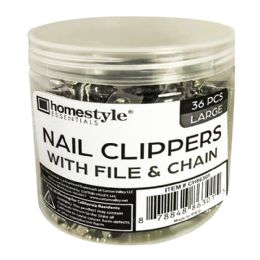 6 Wholesale Nail Clippers Jar 36 Pieces