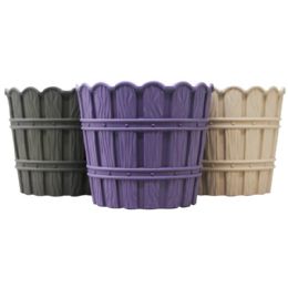 48 pieces 600ml Plastic Bamboo Style Flowerpot - Garden Planters and Pots