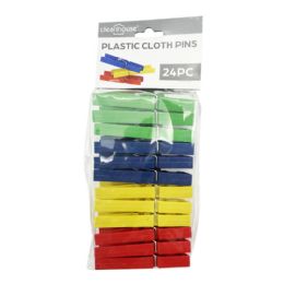 48 pieces 24pc Plastic Cloth Pins - Clothes Pins