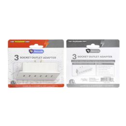 24 Pieces 3 Outlet Adapter Wall Tap - Electrical