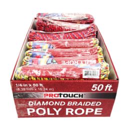24 pieces 50 Ft Diamond Braided Poly Rope - Rope and Twine