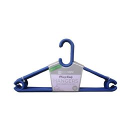 16 Wholesale 8 Pack Blue Plastic Clothes Hangers