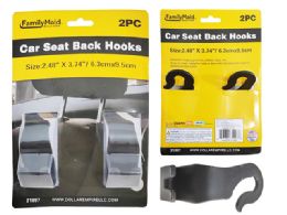 24 Pieces 2-Piece Car Seat Back Hooks In Black - Auto Accessories