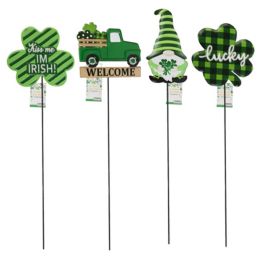 24 pieces Yard Stake Metal St Patricks 24in 4ast/stpat Hangtag - St. Patricks