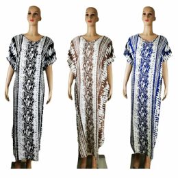 72 Pieces Women's Long Short Sleeve Patterned Dress - Womens Sundresses & Fashion