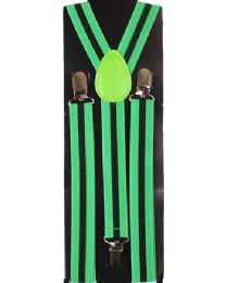 36 Wholesale Green Lines Suspender