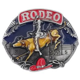 36 Wholesale Multicolor Bull Riding Rodeo Belt Buckle