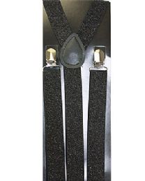 36 Wholesale Black Suspenders
