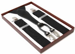 12 of HigH-Quality Black Ab Suspenders