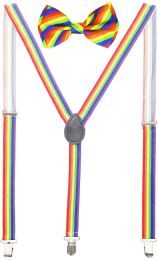36 pieces Rainbow AB Suspenders Set - Suspenders