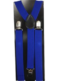 36 Pieces Royal Blue Kid Suspenders - Suspenders