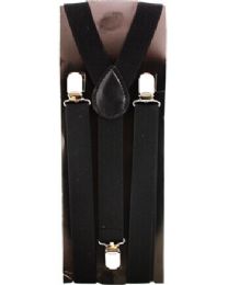36 Pieces Black Kid Suspenders - Suspenders