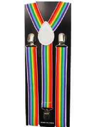 36 Pieces Rainbow Suspender - Suspenders