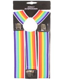 36 pieces Rainbow 1.5 Inch Wide Suspenders - Suspenders