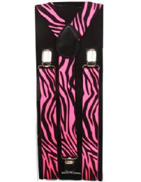 36 pieces Purple Pattern Suspender - Suspenders