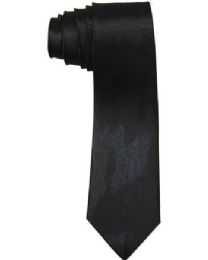 36 of Wide Plain Solid Black Tie