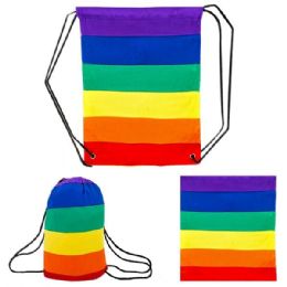 36 pieces Rainbow Drawstring Bag - Draw String & Sling Packs