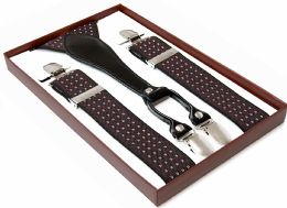 12 of Black Checkered Ab Suspenders