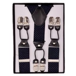 12 of Royal Blue With White Polka Dots Ab Suspenders
