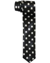 36 of Black and White Cross Patterned Slim Tie