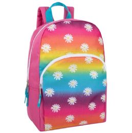 24 Pieces 15 Inch Character Rainbow Daisy Backpacks - Backpacks 15" or Less
