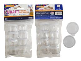 96 Wholesale 8-Piece Craft Containers In Clear