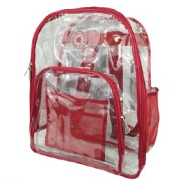 20 of Deluxe 17" See Through Clear 0.5mm Pvc Backpack