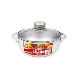 6 pieces Simply Kitchenware Aluminum Caldero 1.8 Qt With Glass Lid - Aluminum Pans
