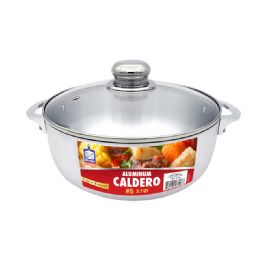6 pieces Simply Kitchenware Aluminum Caldero 3.7 Qt With Glass Lid - Aluminum Pans