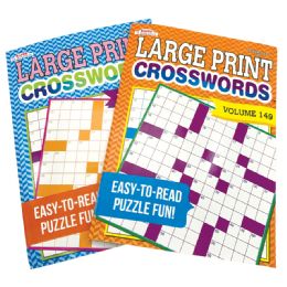 48 pieces Large Print Crosswords 3843 - Crosswords, Dictionaries, Puzzle books